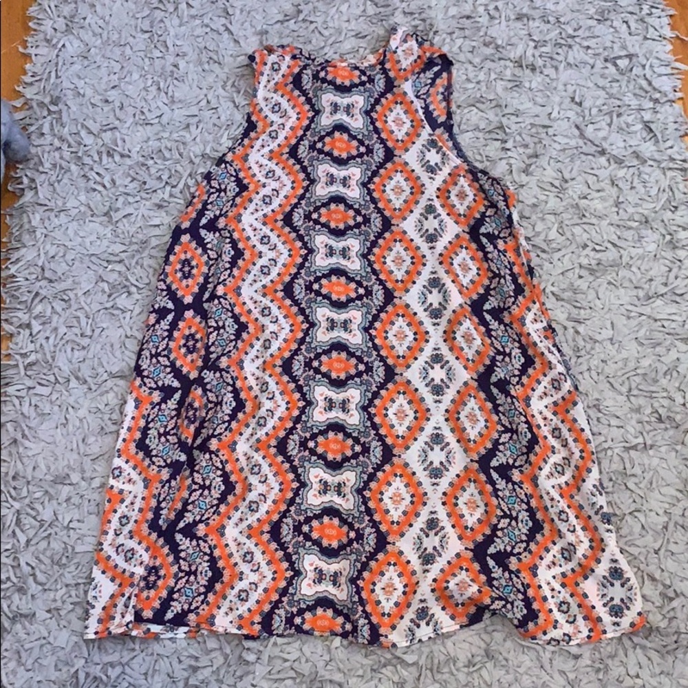 High neck swing dress